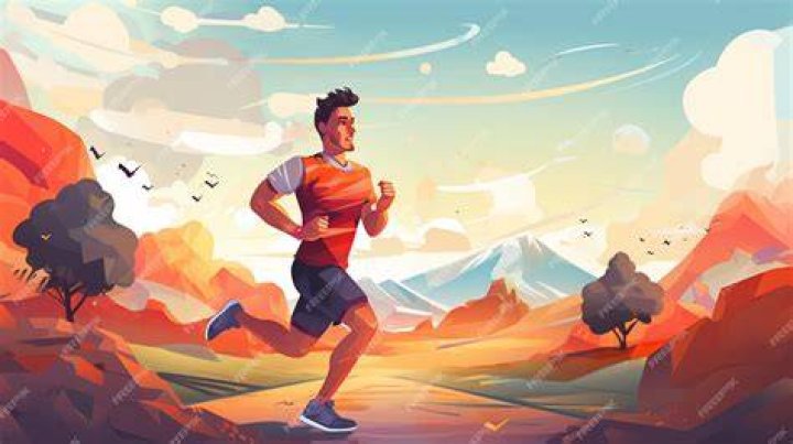 A man running on a track with the Jaybird Run XT.