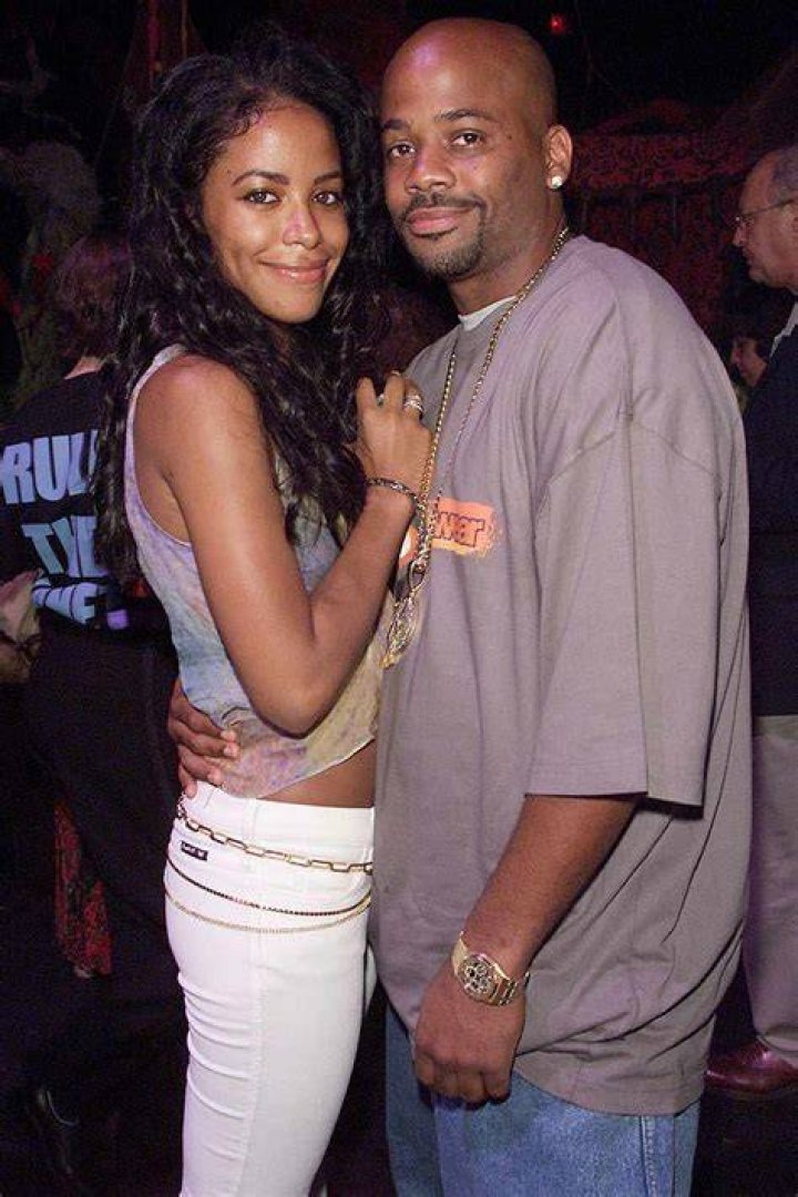 Aaliyah and Dame Dash on the red carpet