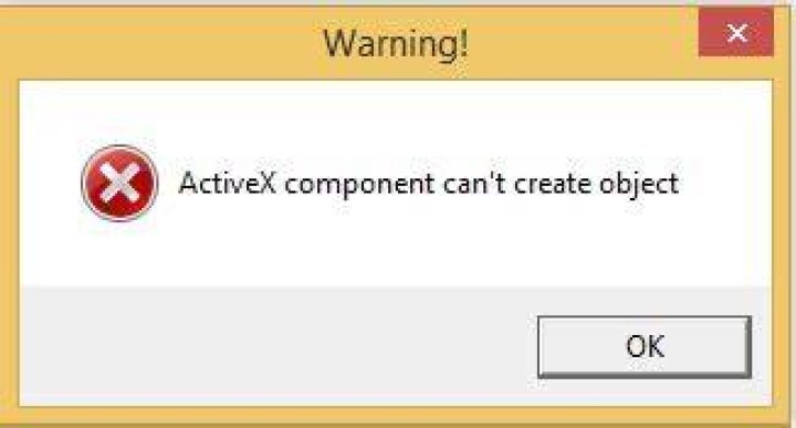 ActiveX component can’t create object
