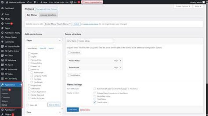 Adding a menu