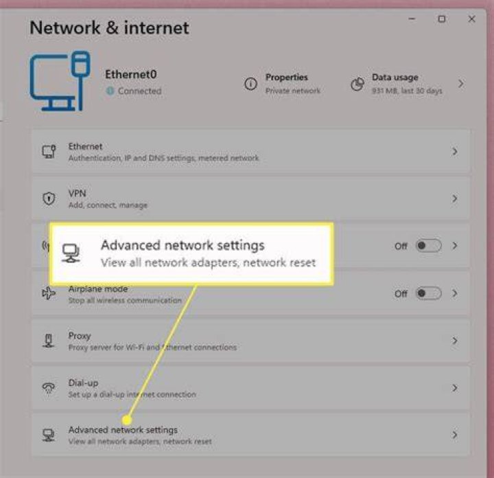Advanced network settings option Advanced network settings windows 11 mobile hotspot not working