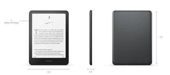 Amazon Kindle Paperwhite 2021 side shot propped on Anker MagGo 622 power bank