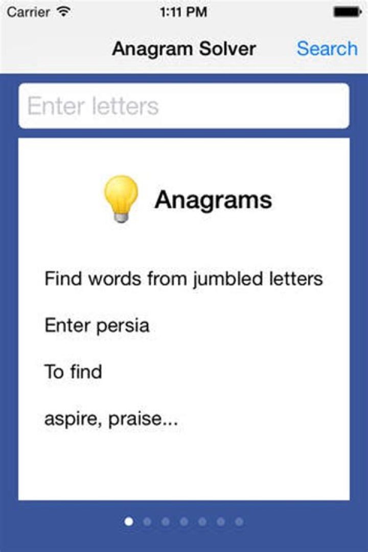 Anagram Solver iOS screenshot 2021 Anagram Solver iOS screenshot 2021