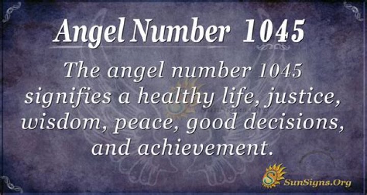angel number 1045