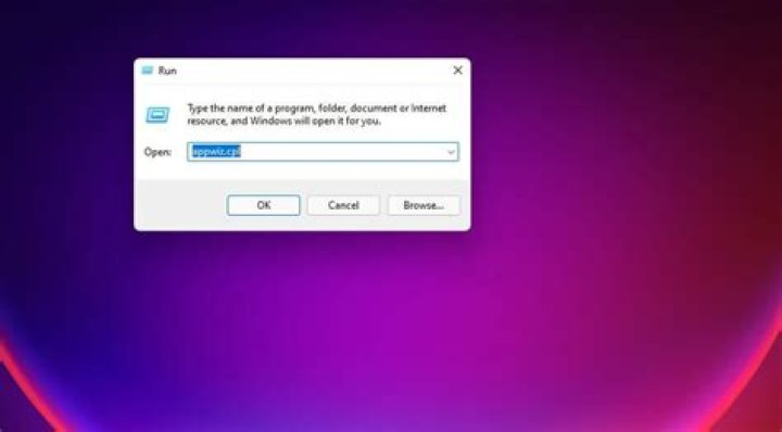 appwiz command