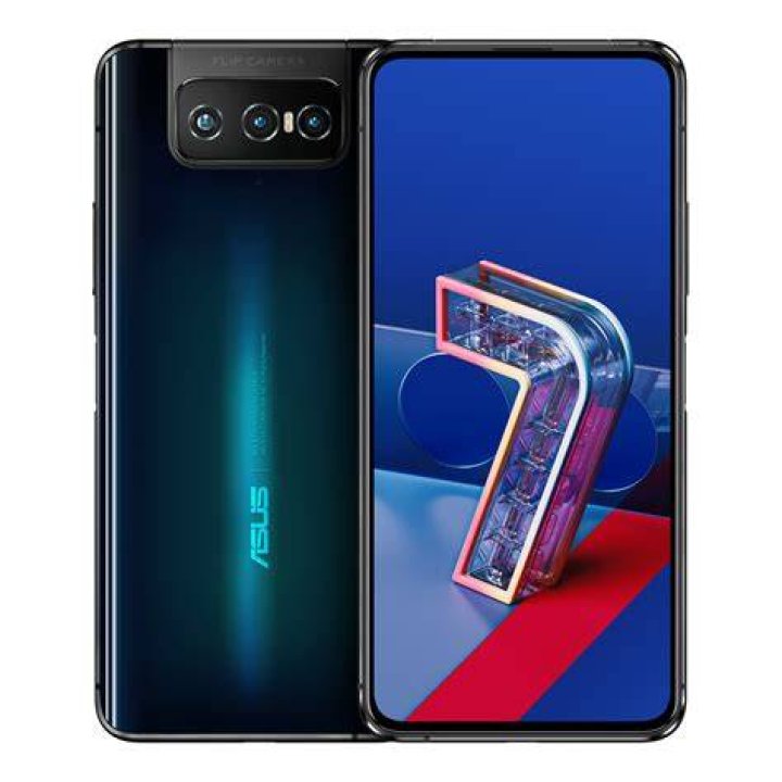Asus Zenfone 7 Pro home screen with the phone on a table Asus Zenfone 7 Pro home screen with the phone on a table
