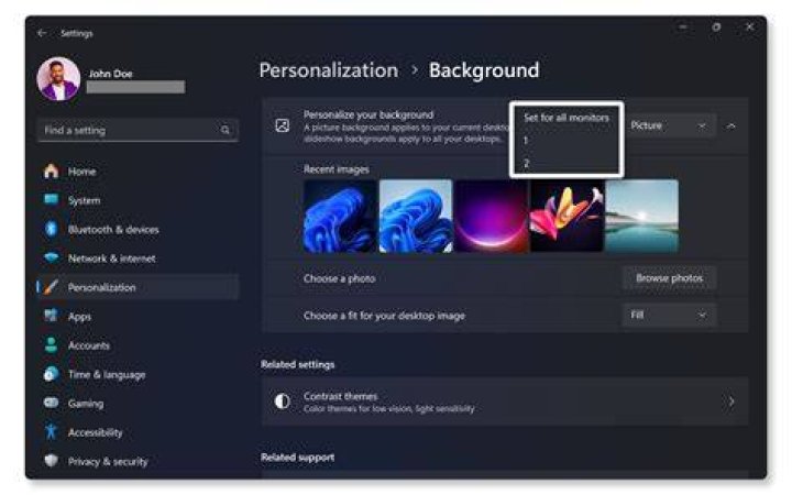 background settings