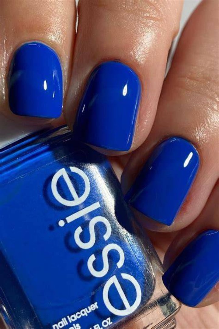 blue nail polish