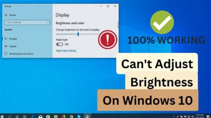 Brightness option unavailable Windows 10
