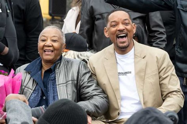 Caroline Bright and Will Smith at an event