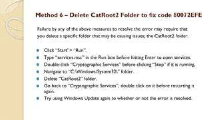 The catroot 2 folder catroot2 folder Fix Error 0x800700d8 on Windows 10