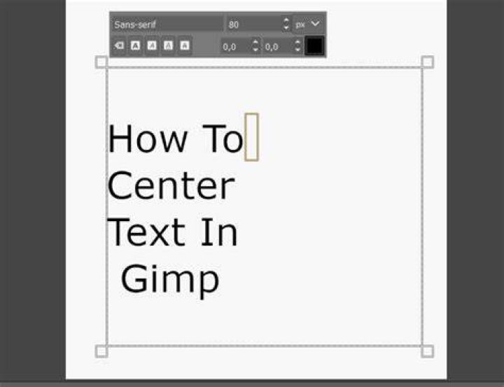 center text in GIMP