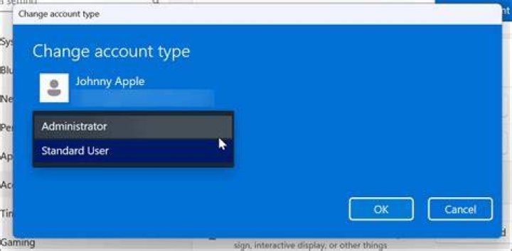 change account type limited access IT administrator