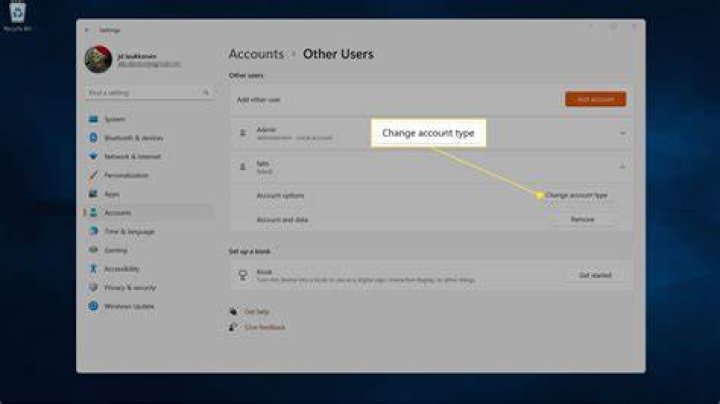 change account type run as administrator doesn't work