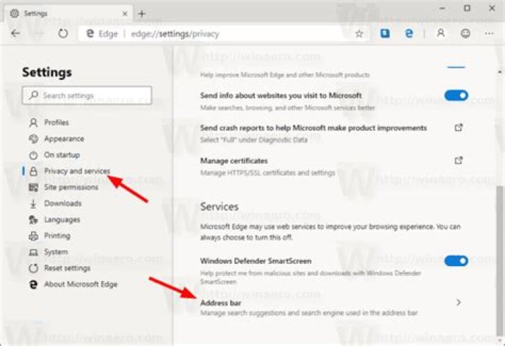 change microsoft edge search engine