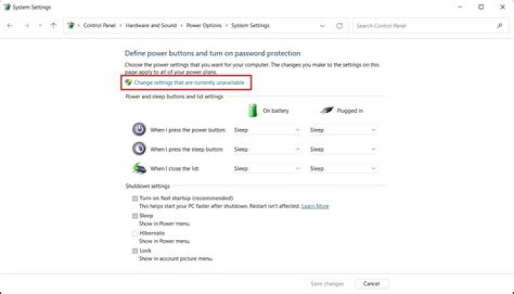 Change settings that are currently unavailable