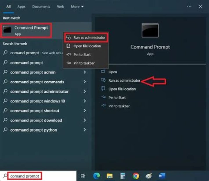Click on Command Prompt