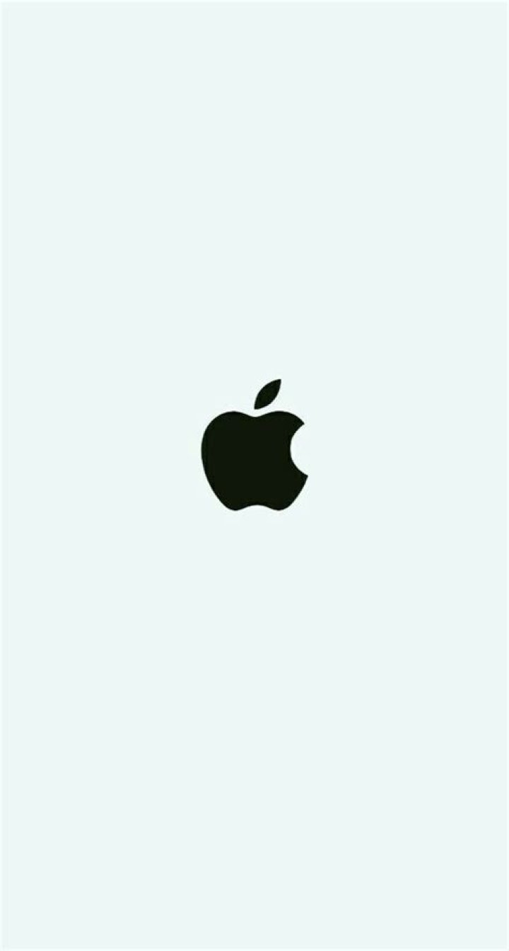 Close up Apple logo on iPhone