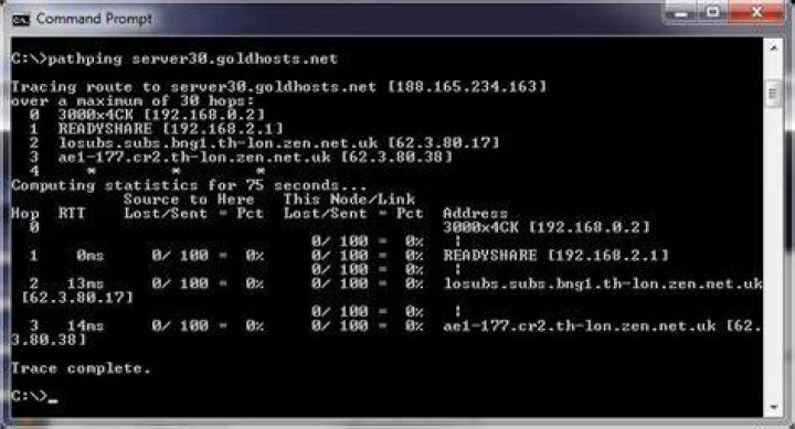 CMD pathping