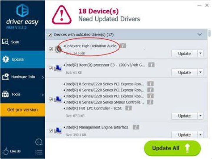 conexant driver issue workaround