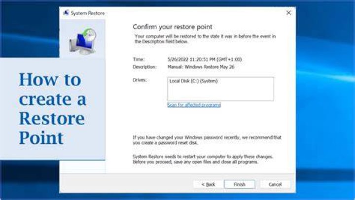 create a restore point limited access