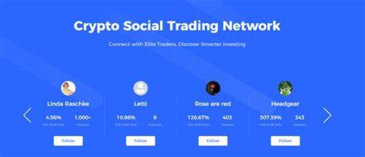 Crypto social trading network