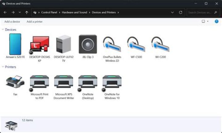 Devices and Printers printer validation failed