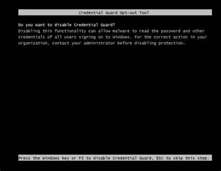 disable Credential Guard