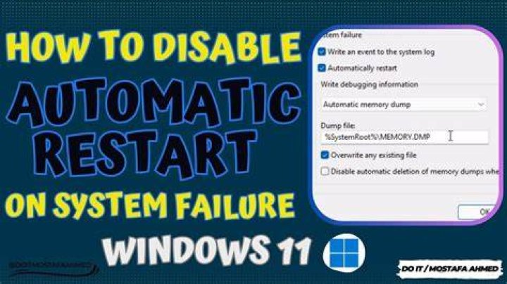 Disably automatic restart to fix pc restarts when playing games