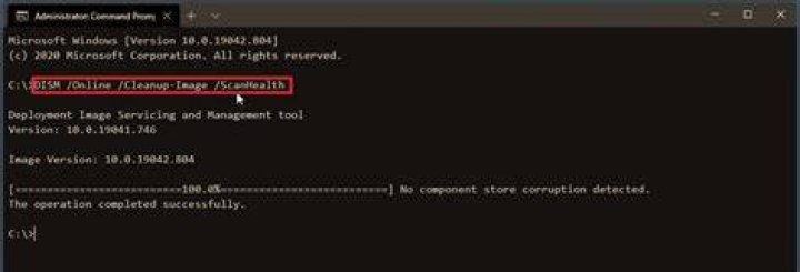 dism scan run as administrator doesn't work