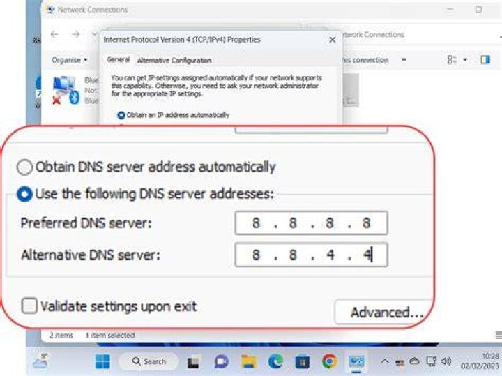 DNS settings DNS settings switch browser