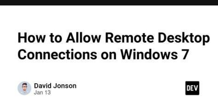 enable Remote Desktop connections on Windows 10
