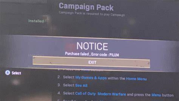 error code pilum