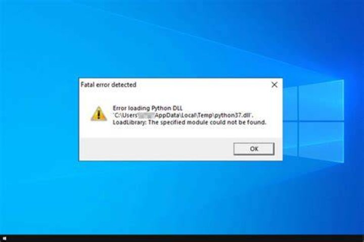 error loading python dll