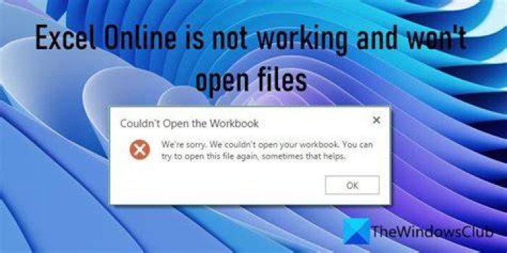 excel online is not working