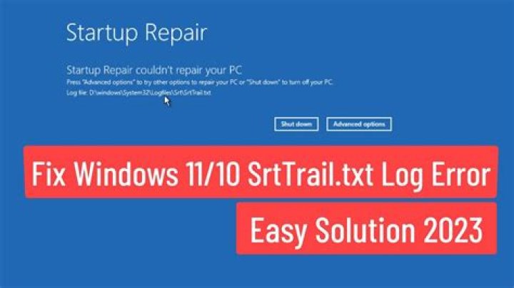 Execute command to fix srttrail.txt windows 11
