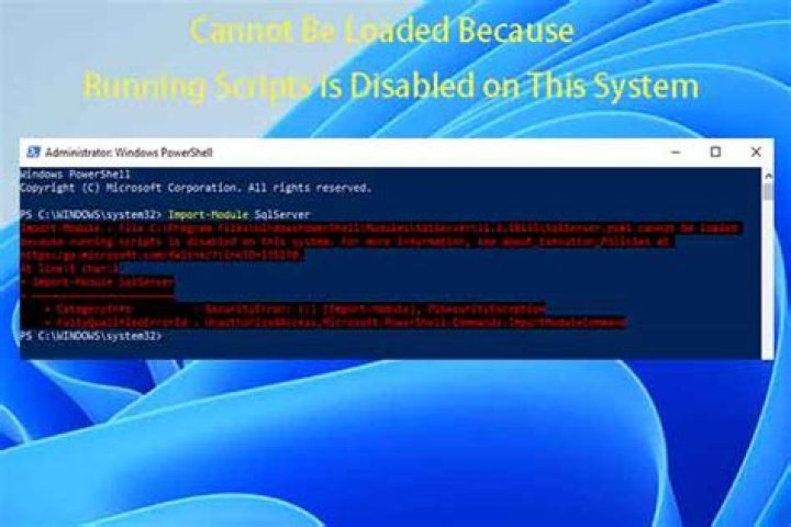 Execution of scripts is disabled on this system [FIX]