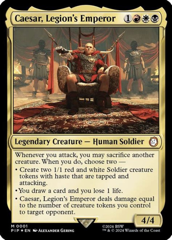 Fallout MTG Universes Beyond - Caesar, Legion's Emperor