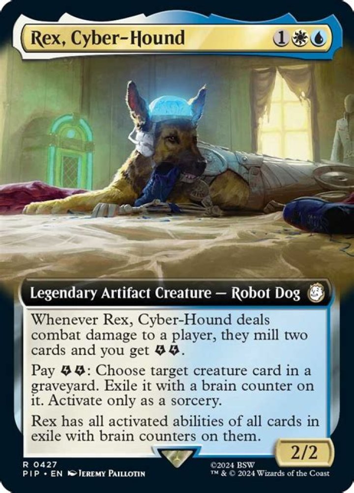 Fallout MTG Universes Beyond - Rex, Cyber-Hound