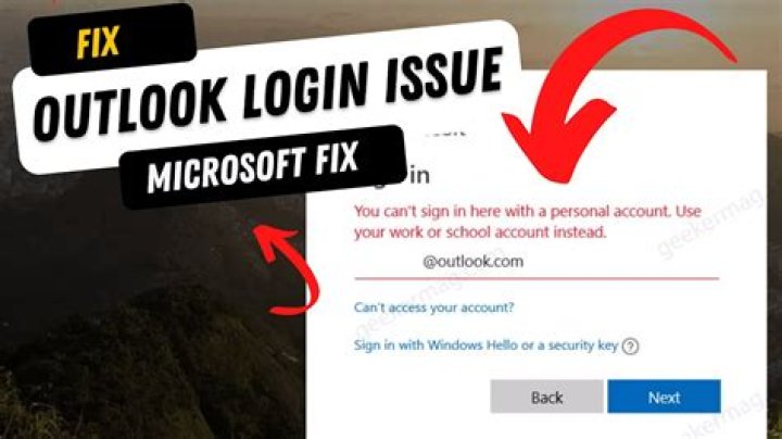 Fix Outlook sign-in bugs