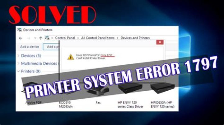 Fix printer system error 1797