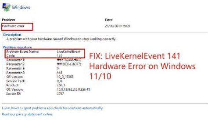 Fix Windows 10/11 LiveKernelEvent 141 error with ease