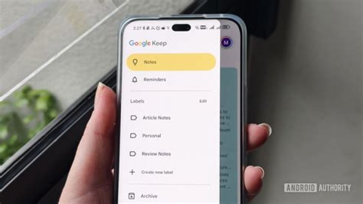 Google Keep talk screen