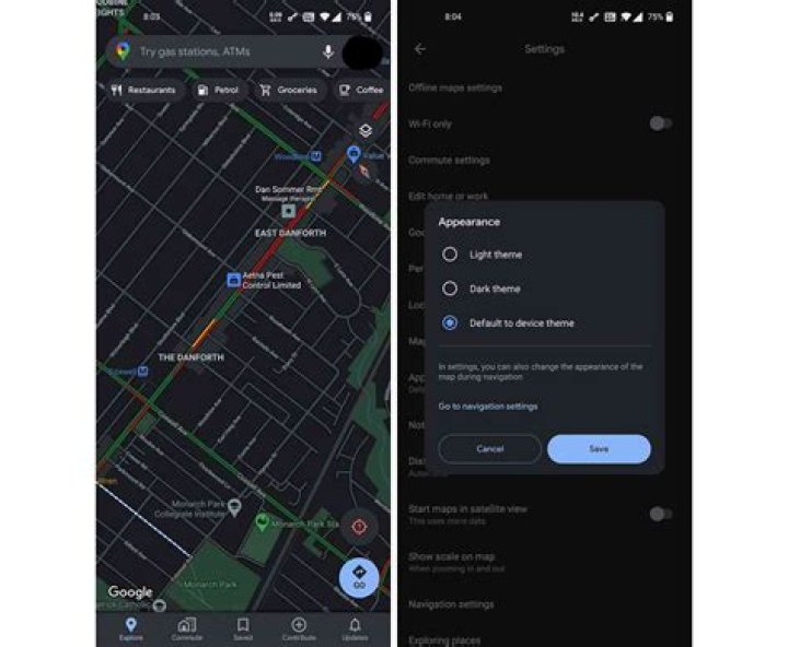 google maps dark mode android google maps dark mode android