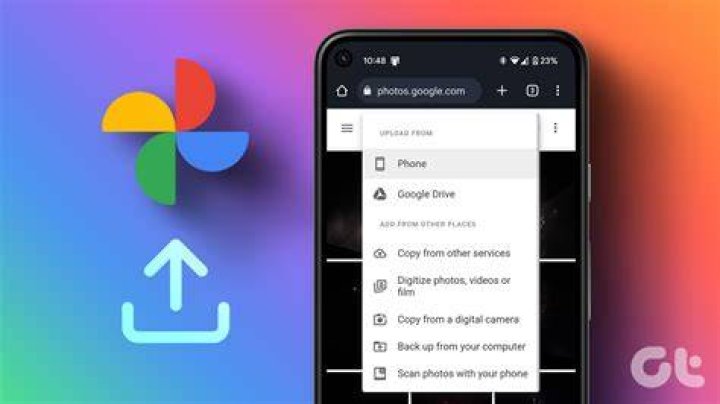 Google Photos mobile manual upload screenshot Google Photos mobile manual upload screenshot