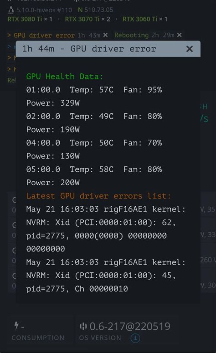 GPU driver error