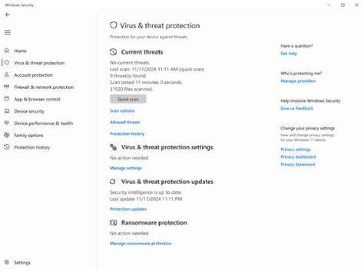 hide virus and protection area limited access administrator