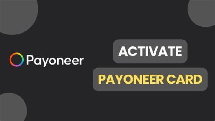How to activate Payoneer card