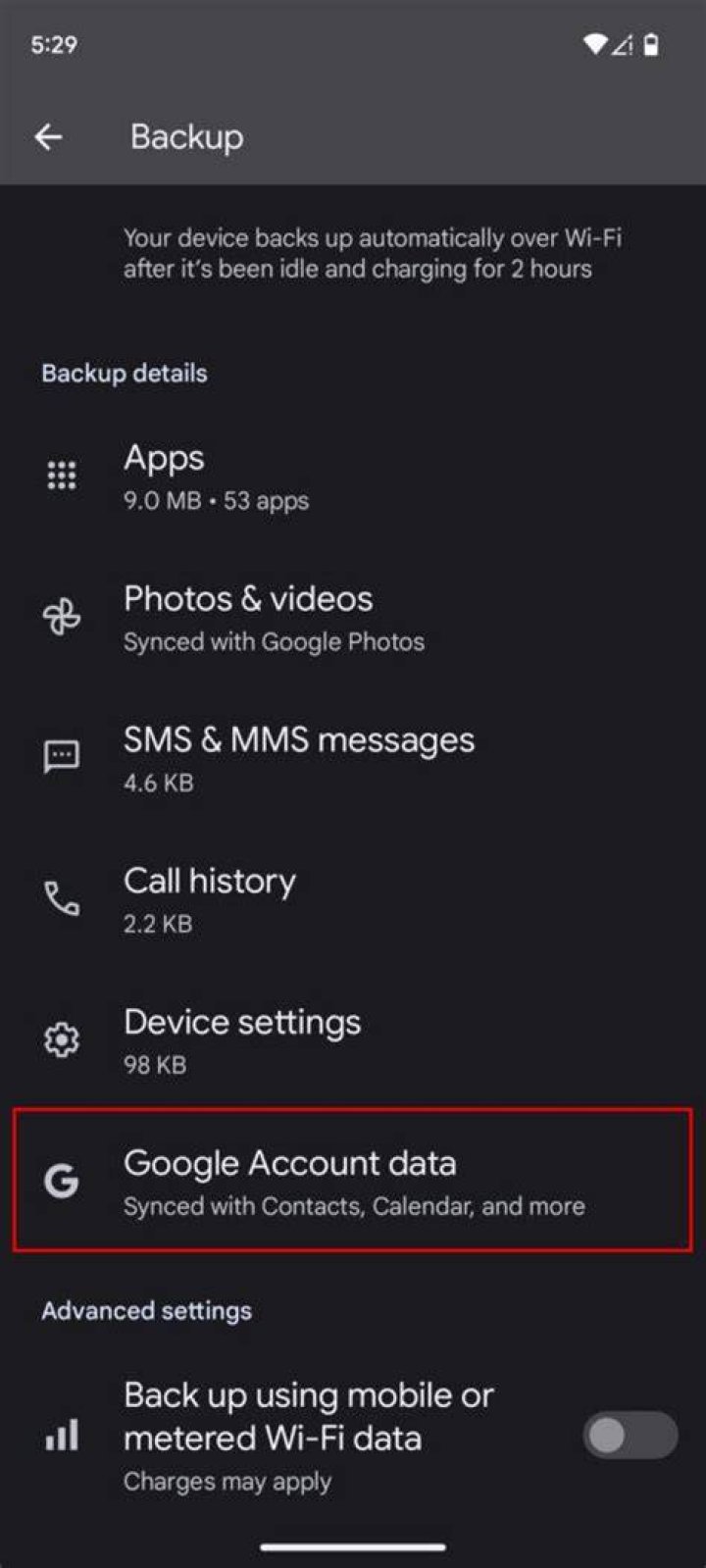 How to back up Android contacts