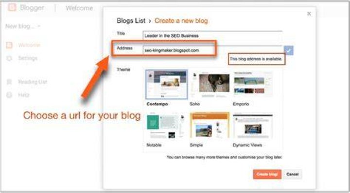 How To Create A Blogspot Address
